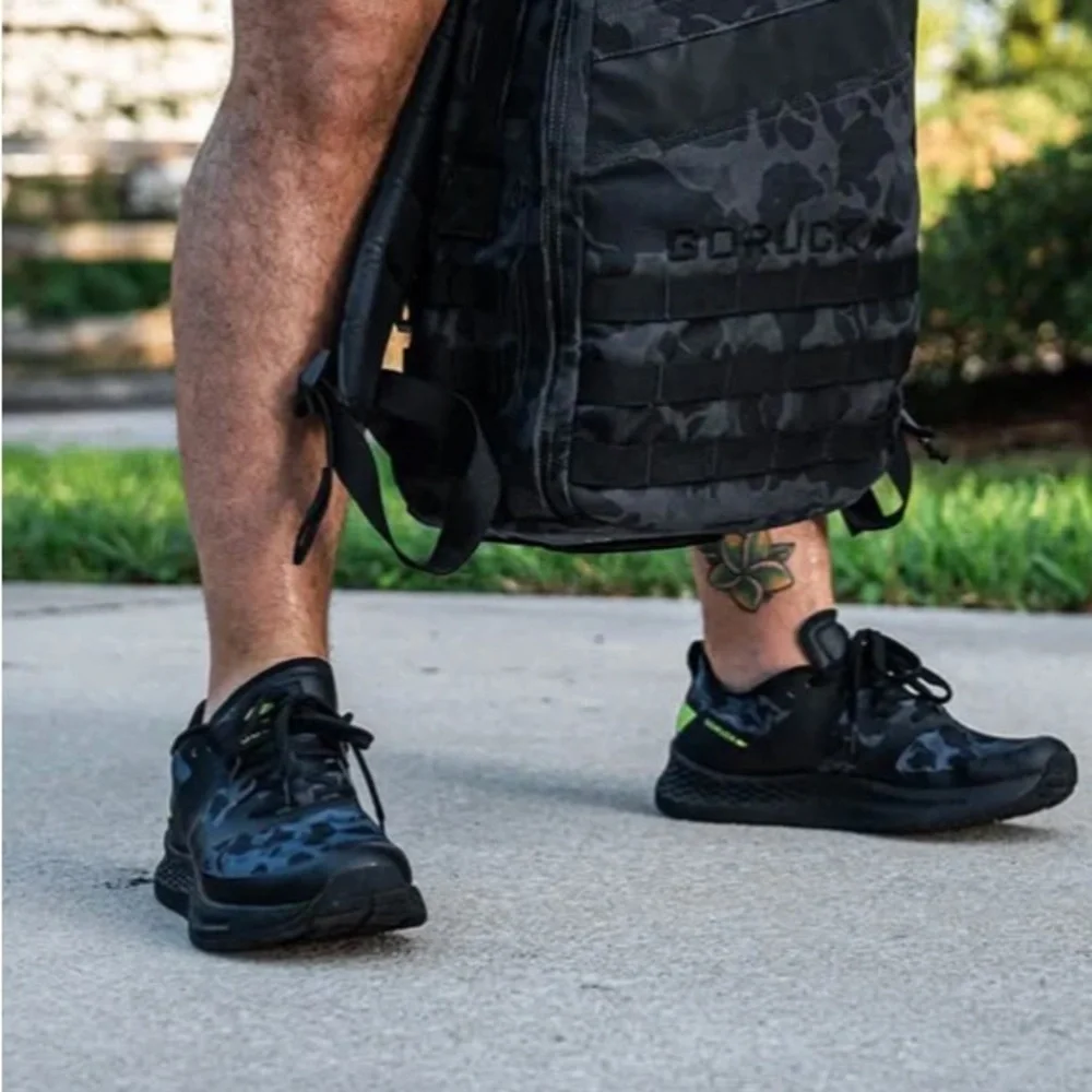 Go Ruck Rough Runner Midnight Frogskin Acid Lime Shoes Running Athletic Sneakers